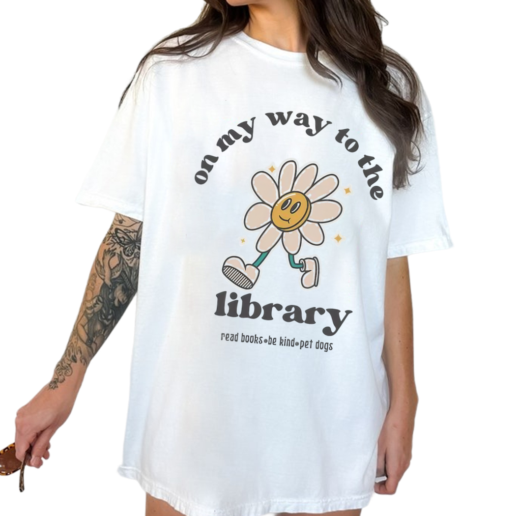 Daisy Library Shirt, On My Way To The Library Shirt