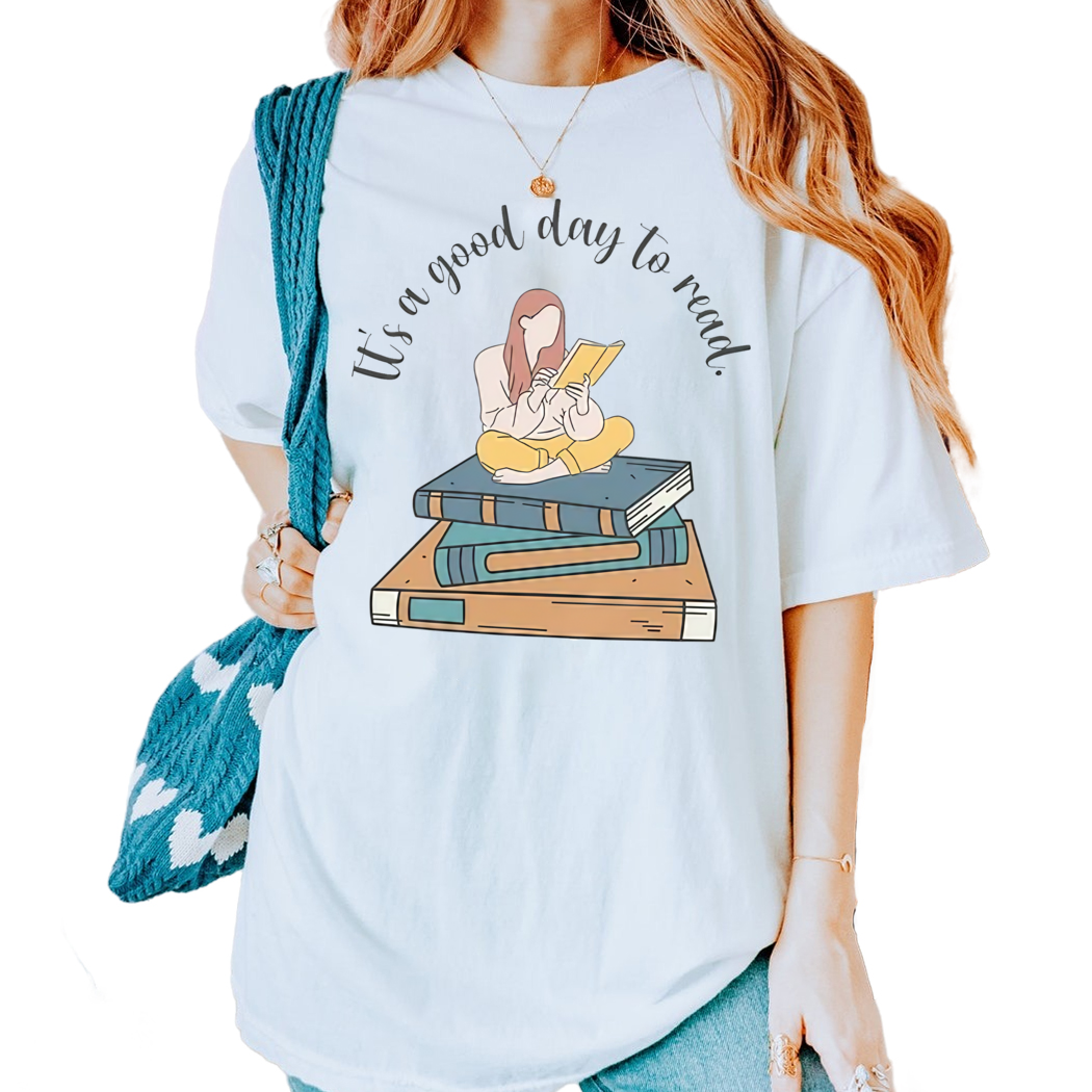 It is A Good Day To Read Tshirt, Girl With Books Shirt