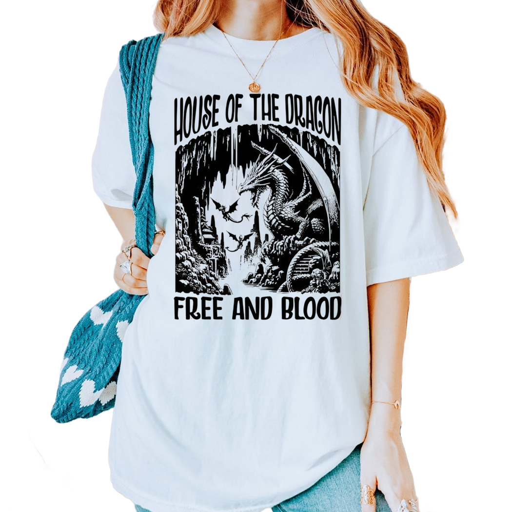 House Of The Dragon Free And Blood Bookish Tshirt