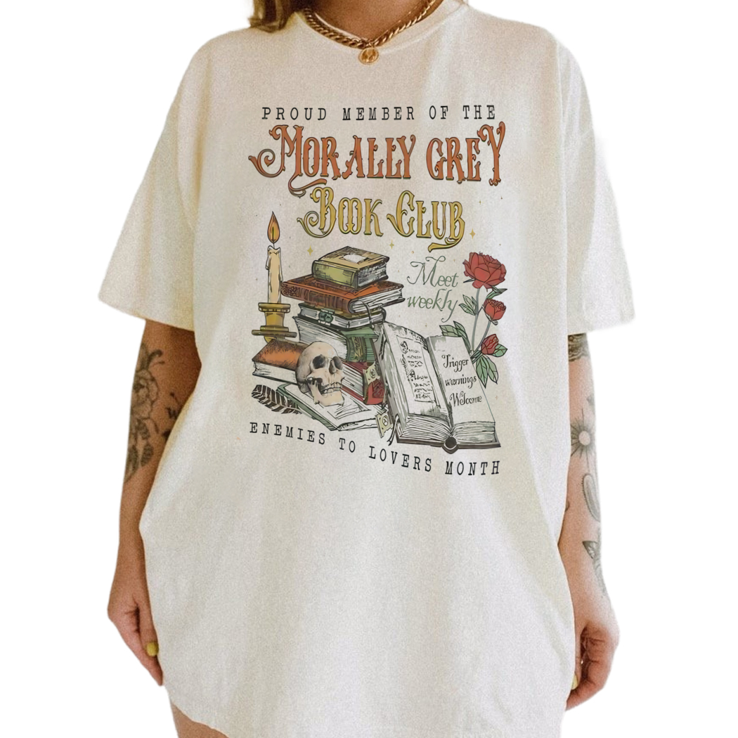 Morally Grey Book Club Shirt, Dark Romance Shirt, Book Lover Reader Shirt, Spooky Season