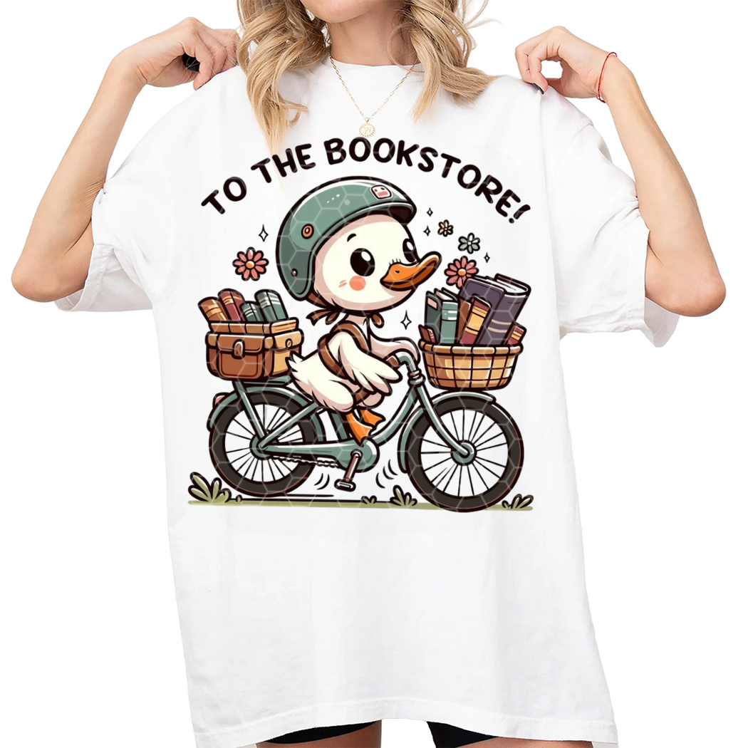 To The Bookstore Shirt, Funny Duck Shirt, Bookish Shirt