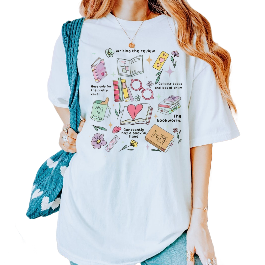 Collects Books And Lots Of Them Shirt, Trendy Bookworm Bookaholic Book Lover Shirt