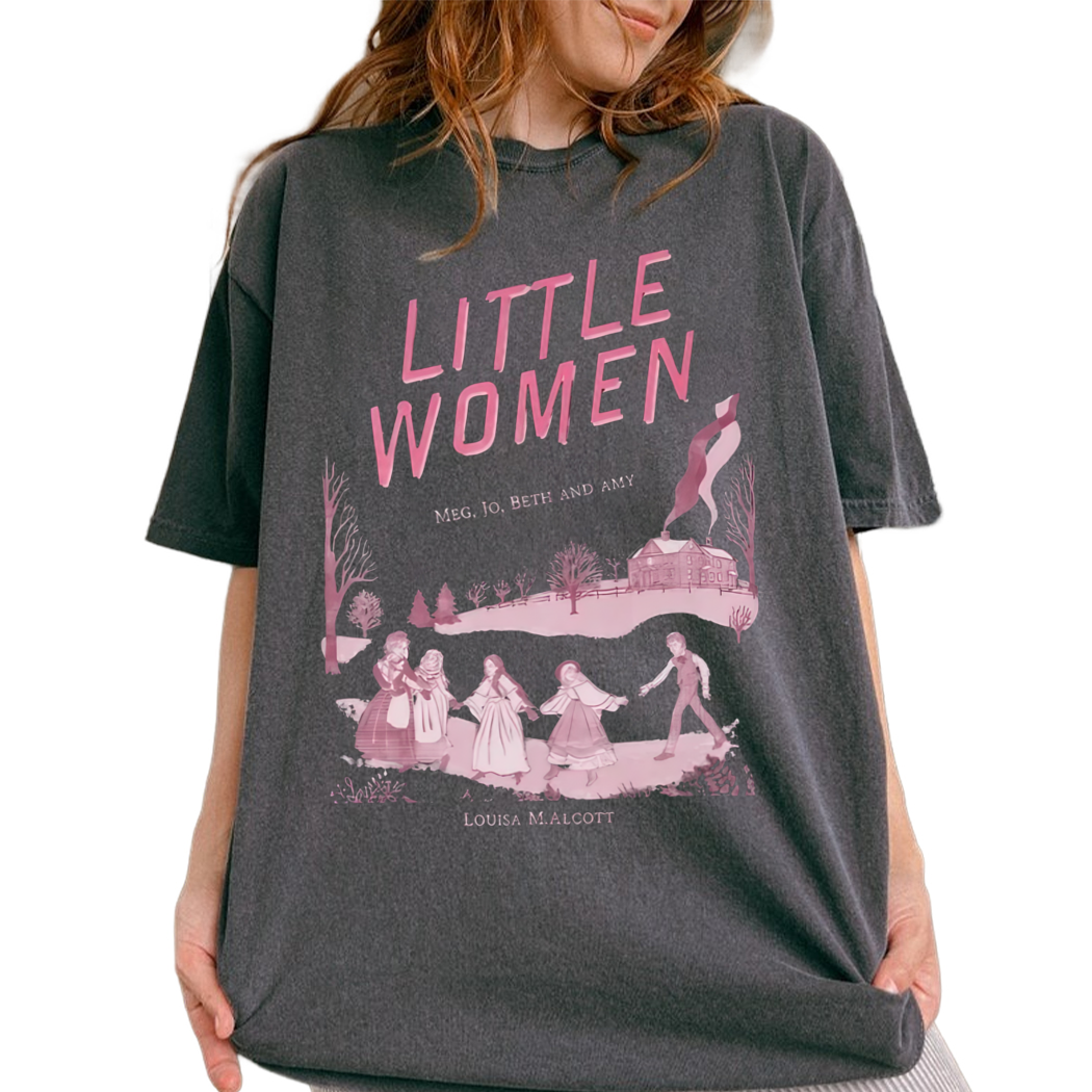 Vintage Little Women Shirt Light Academia Tshirt Louisa May Alcott Library Shirt, Book Lover Tee