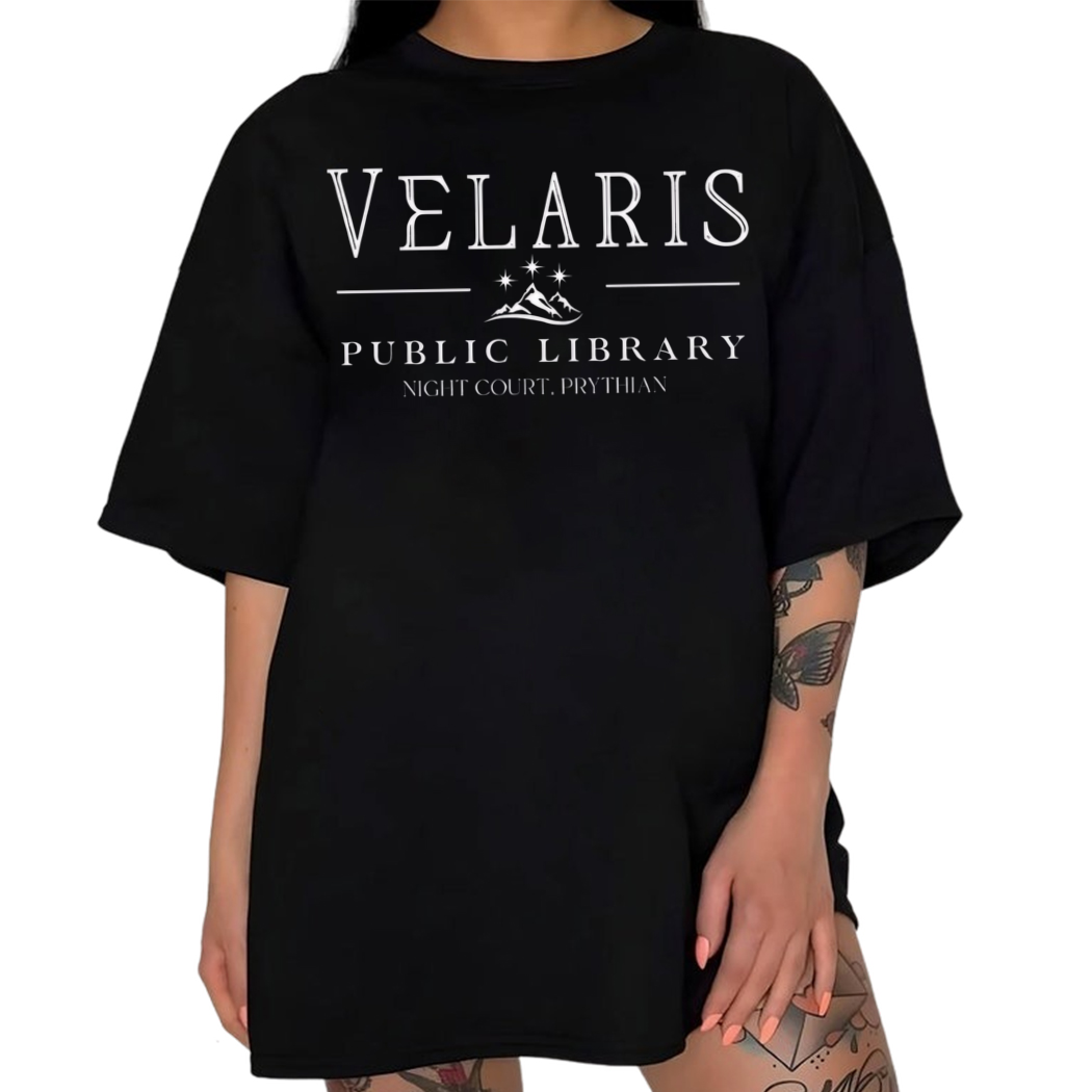 Velaris Public Library Tee, Fictional Library Collection Tshirt, Girly Bookish Shirt