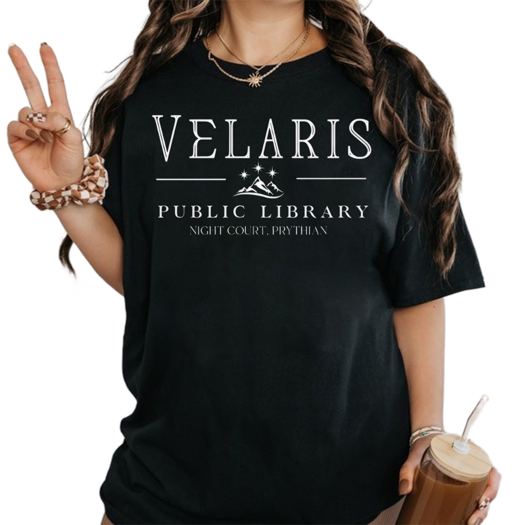 Velaris Public Library Tee, Fictional Library Collection Tshirt, Girly Bookish Shirt