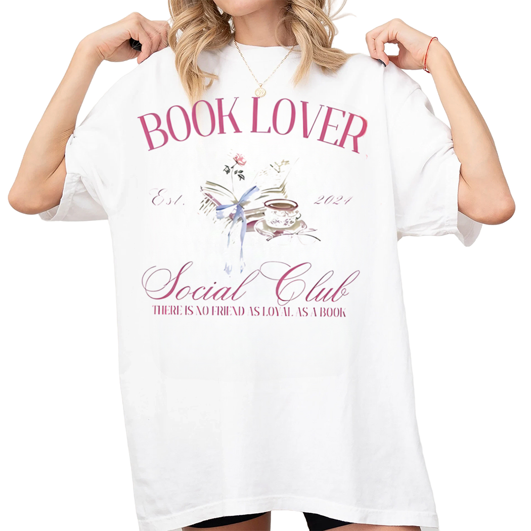 Book Lover Social Club Tee, Gift for Book Lover, Bookish Gift for Her