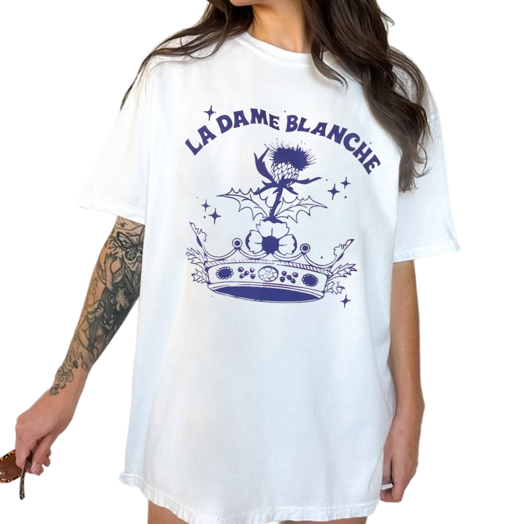 Outlander Inspired La Dame Blanche Tee, Book Lover Gift, Bookish Gift for Her