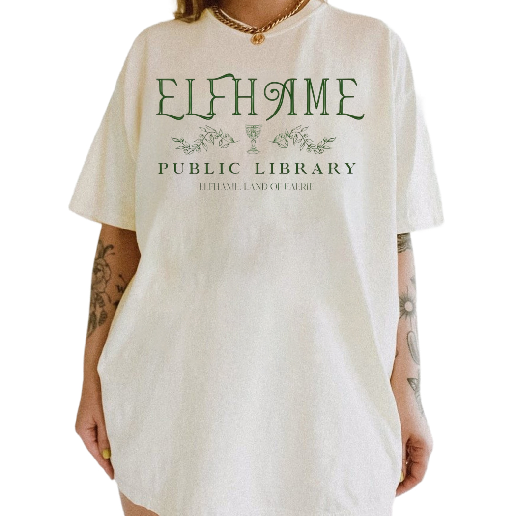 Fictional Library Collection Elfhame Public Library Shirt, Reading Shirt, Book Nerd Shirt