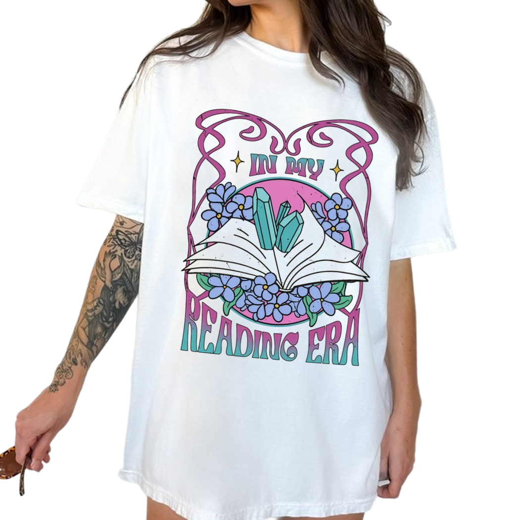 Retro 70s In My Reading Era Tshirt, Book Lover Shirt, Book Nerd Tshirt