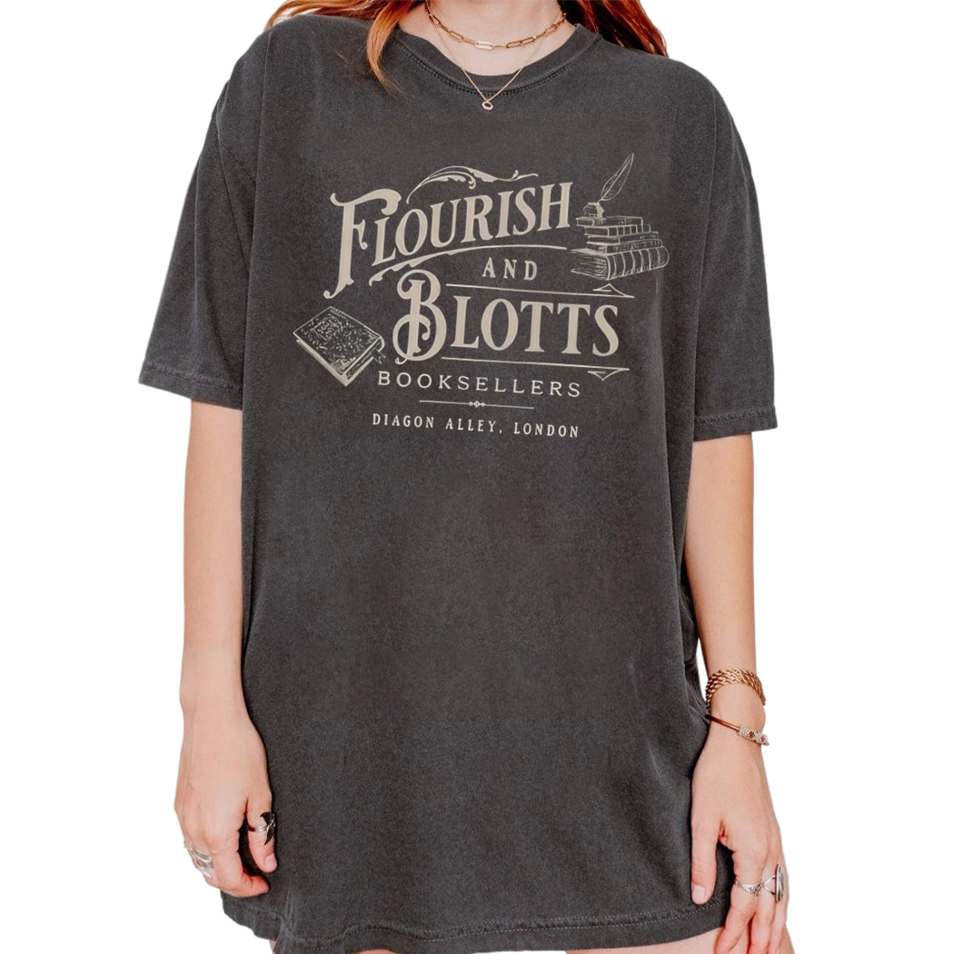 Flourish Blotts Wizard Book Magic Essential Shirt, Bookish Gift, Book Lover Tee