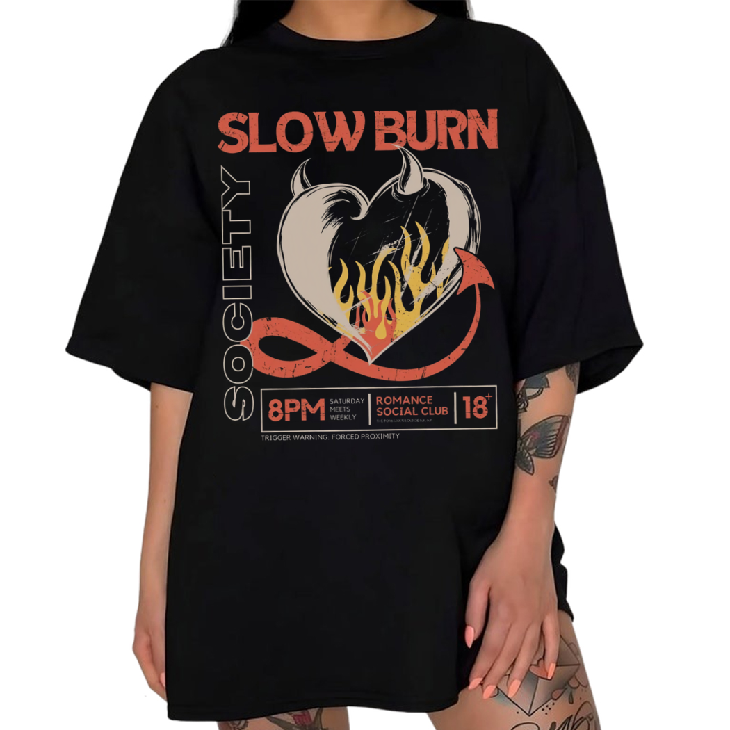 Slow Burn Society Romance Reader Shirt, Morally Grey Bookish Shirt, Book Club Shirt, Romantasy Tee