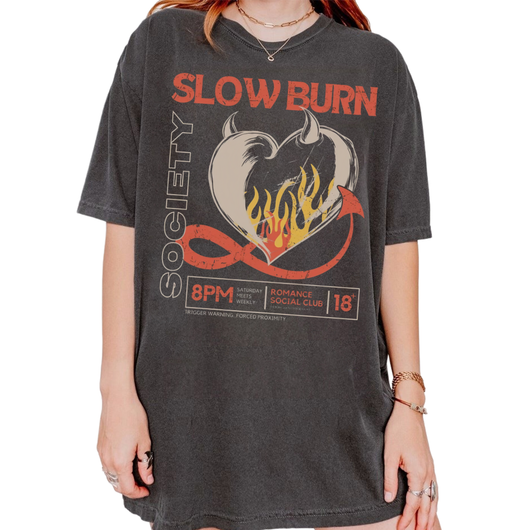 Slow Burn Society Romance Reader Shirt, Morally Grey Bookish Shirt, Book Club Shirt, Romantasy Tee