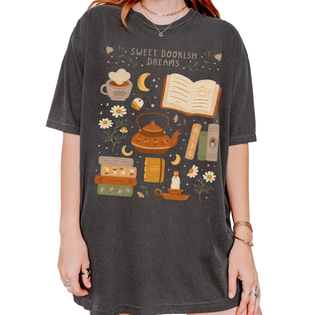 Sweet Bookish Dreams Shirt, Librarian Shirt, Book Lover Gift