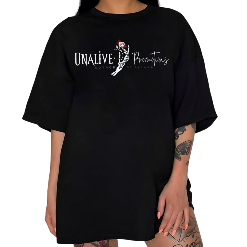 Unalive Promotions Author Services Shirt, Book Lover Tee, Bookish Gift for Her