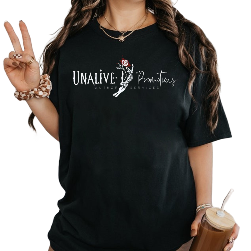 Unalive Promotions Author Services Shirt, Book Lover Tee, Bookish Gift for Her