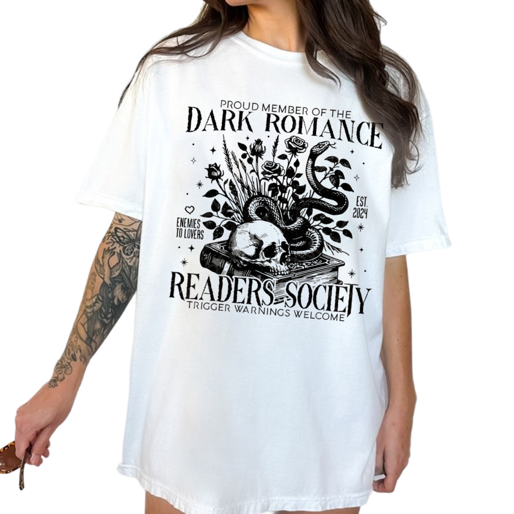 Dark Romance Readers Society Shirt, Book Lover Tee, Smut Lover Gift, Bookish Gift