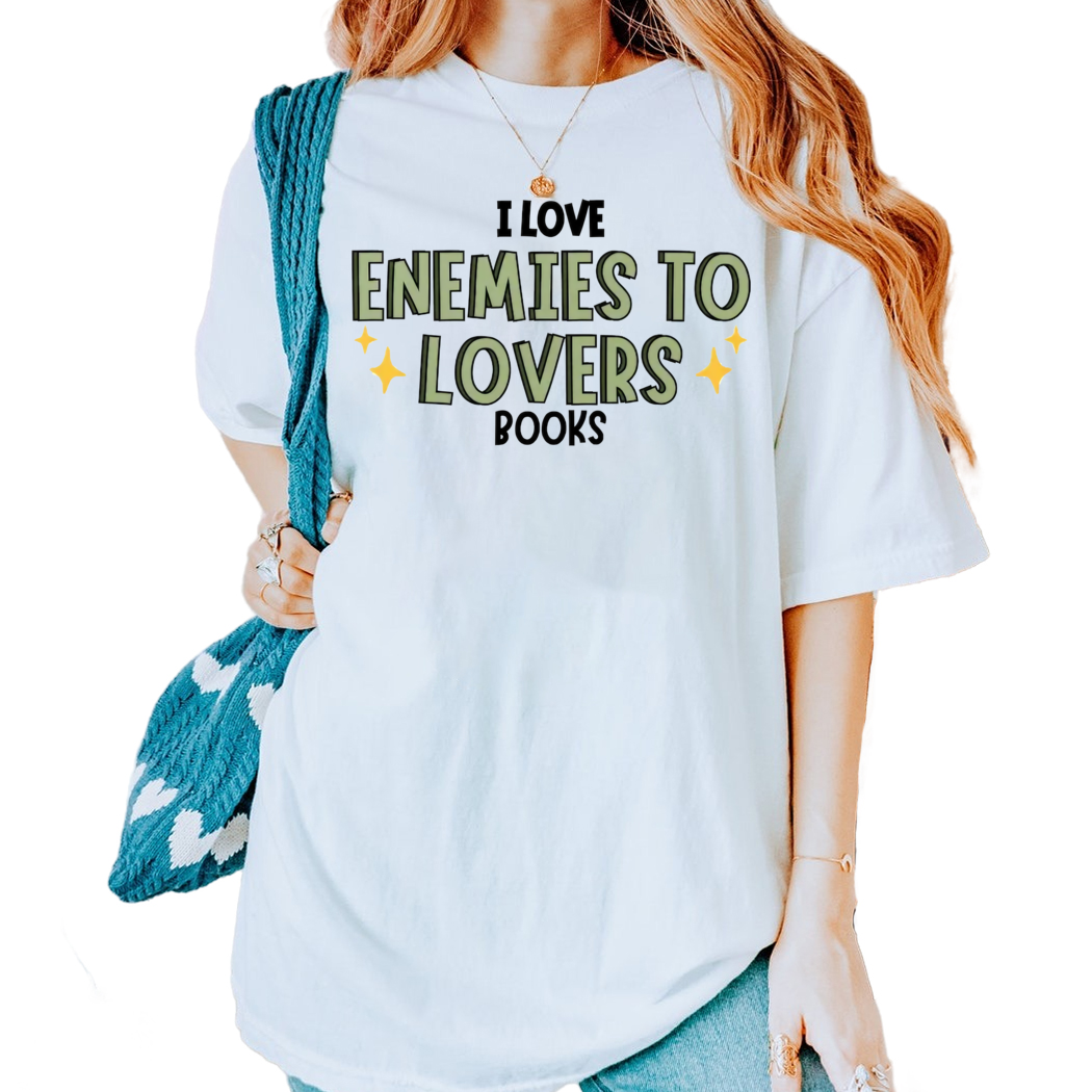 I Love Enemies to Lovers Books Shirt, Book Lover Aesthetic Shirt, Gift for Book Lover