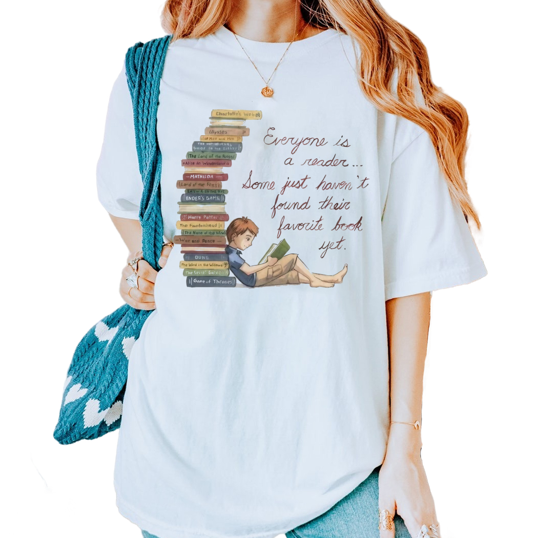 Everyone Is A Reader Shirt, Retro Reading Shirt , Bookish Gifts