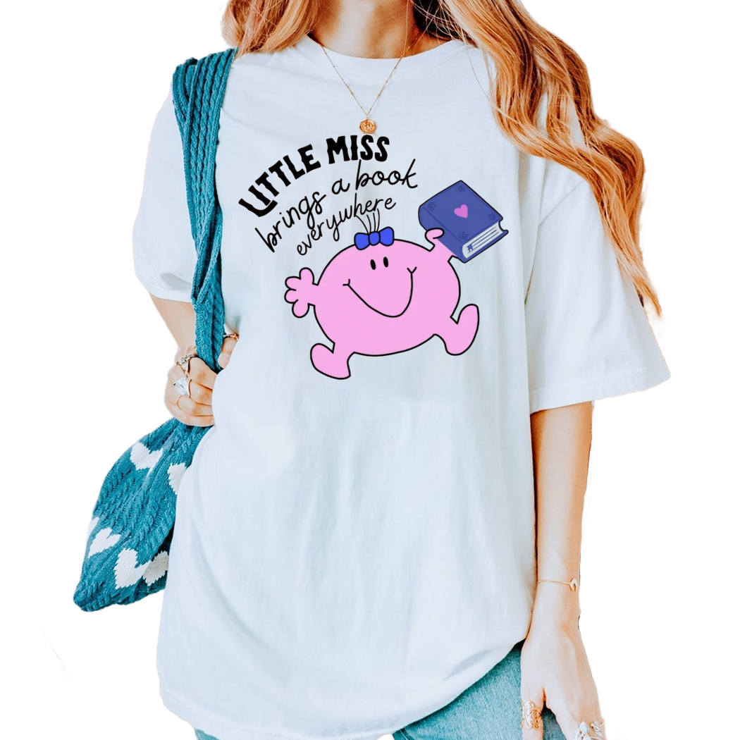 Little Miss Brings A Book Everywhere Shirt, Funny Bookish , Book Lover Tee