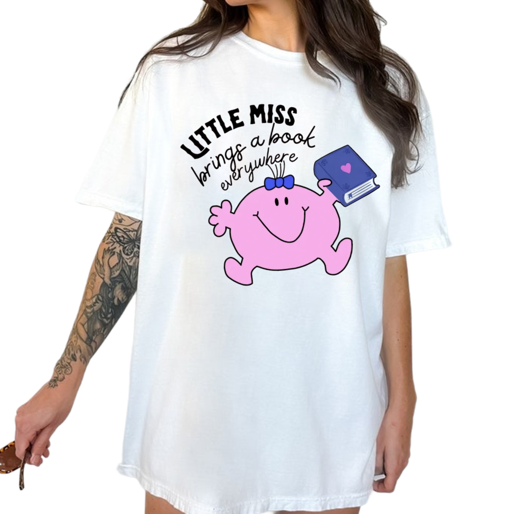 Little Miss Brings A Book Everywhere Shirt, Funny Bookish , Book Lover Tee