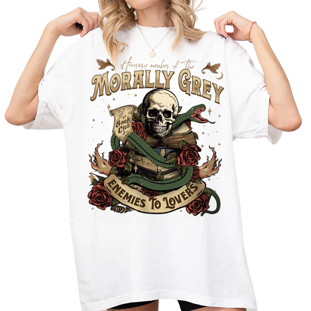 Morally Grey Book Club Shirt, Smut Shirt, Morally Grey Is My Favorite Color, Enemies To Lovers