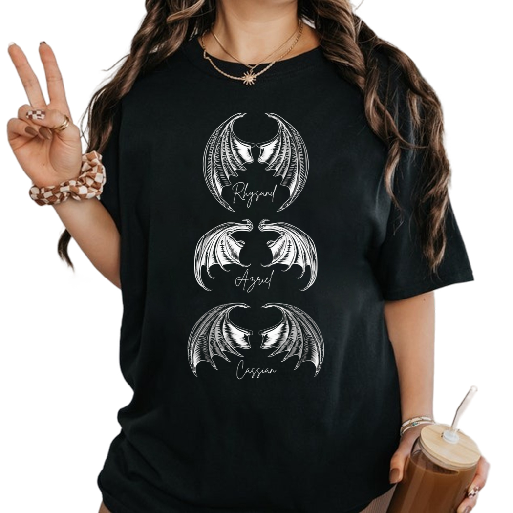 Rhysand Agriel Cassian Bat Boys Wings Acotar Shirt Book Lover Gift