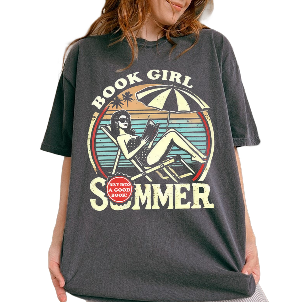 Book Girl Summer Beach Book Lover Summer Shirt Girly Bookish Shirt