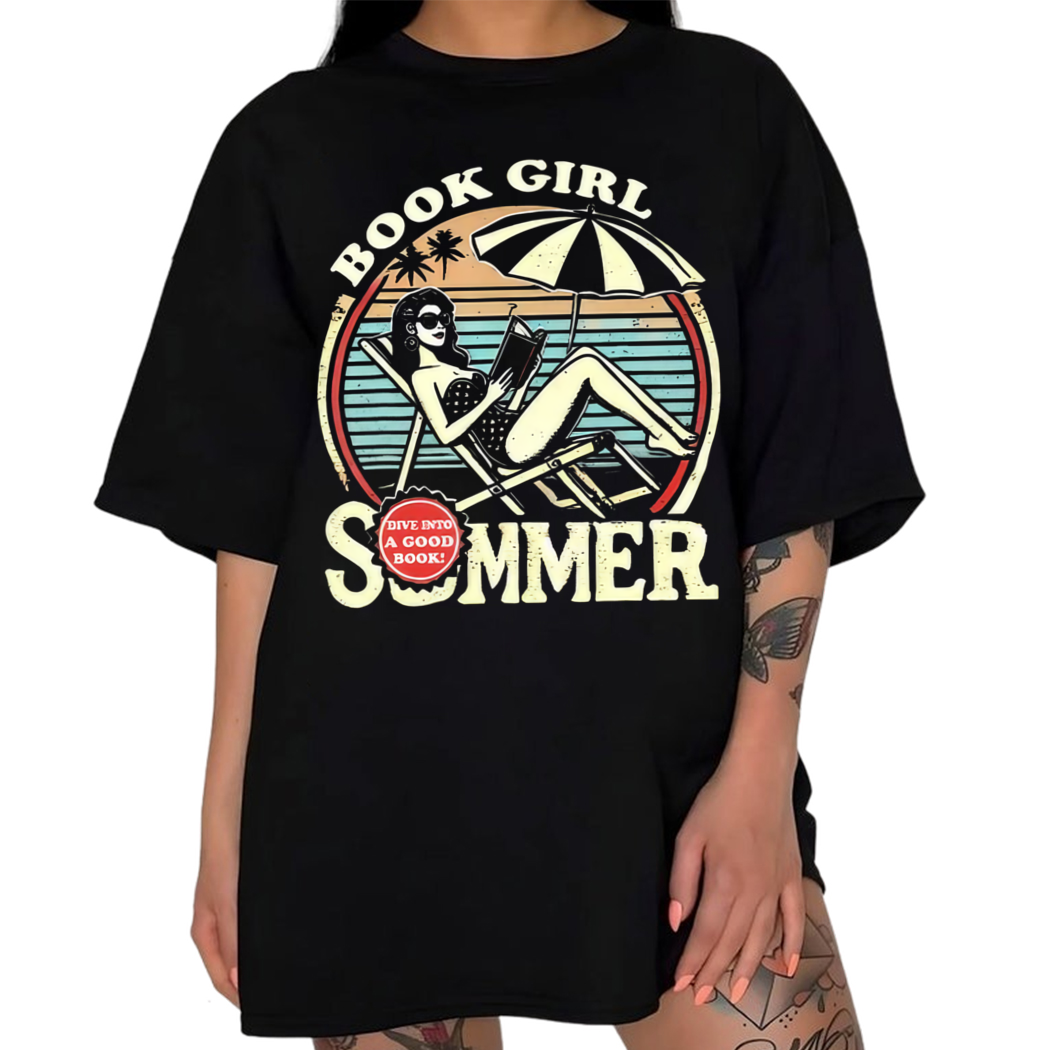 Book Girl Summer Beach Book Lover Summer Shirt Girly Bookish Shirt