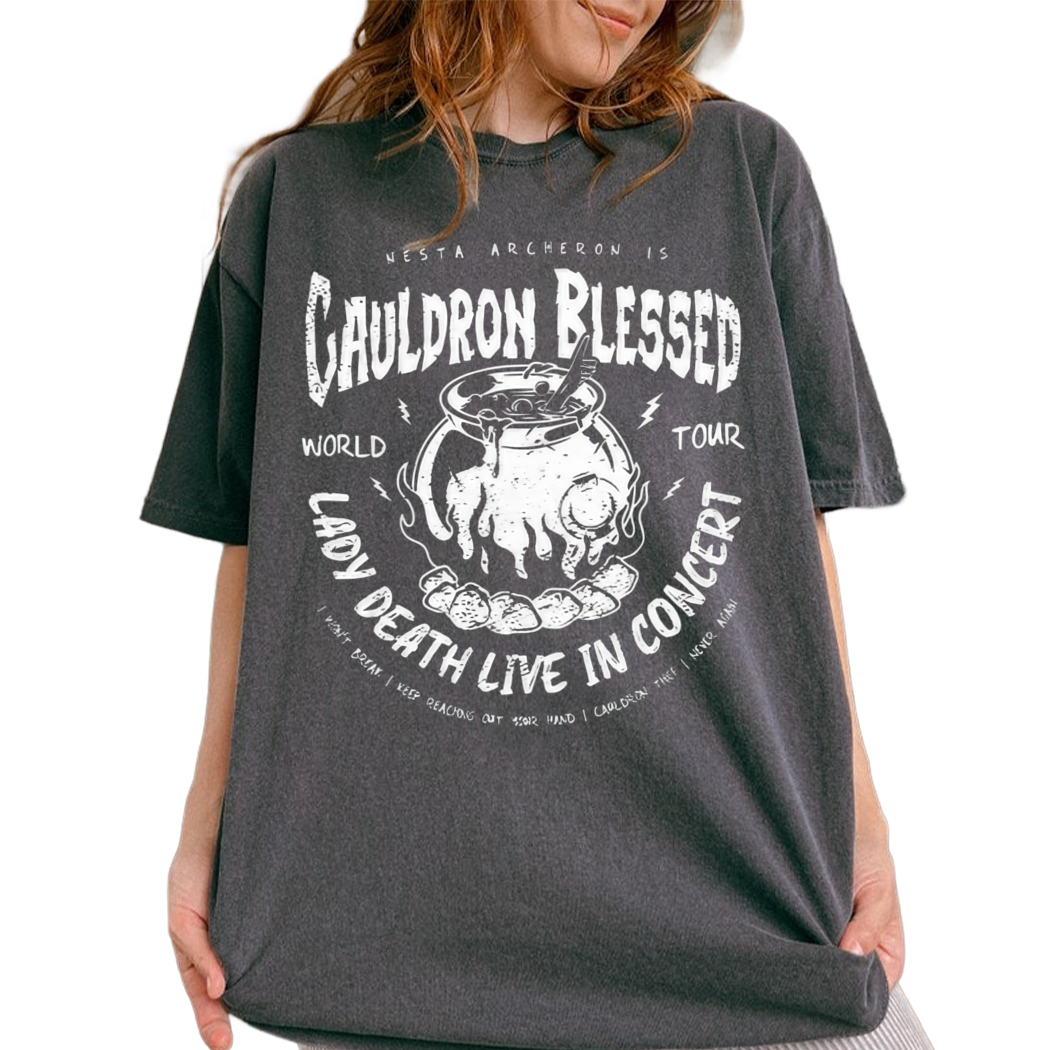 Nesta Archeron Acotar Cauldron Blessed Lady Death Band Shirt Bookish Gift for Her