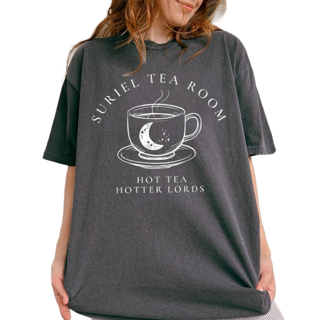 Tea Suriel Tea Room Hot Tea Hotter Lords Shirt Reading Shirt Bookish Gift