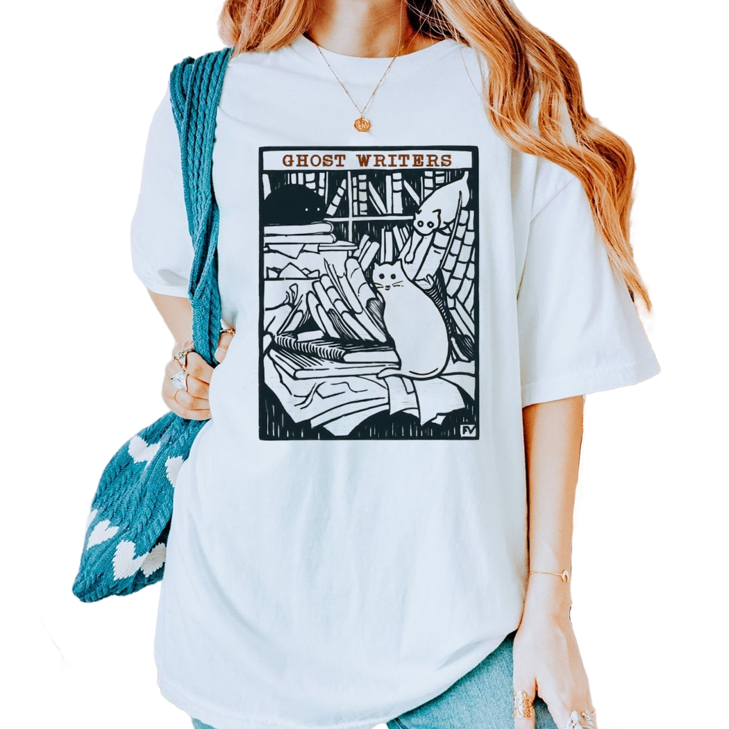 Cats Ghost Writers Shirt Reading Shirt Bookish Gift for Her