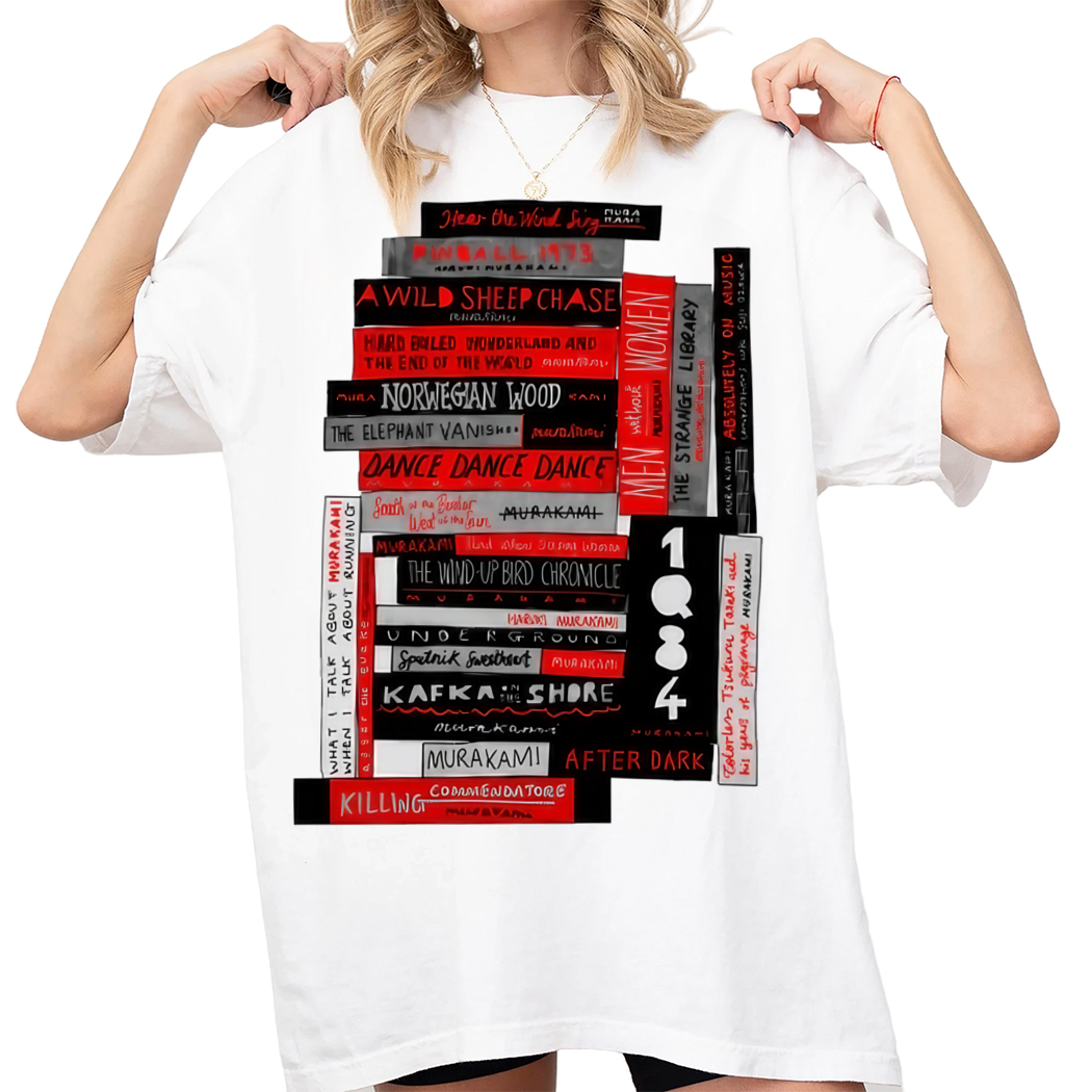 Murakami Book Stack Fanatic Shirt Book Lover Gift Book Nerd Shirt