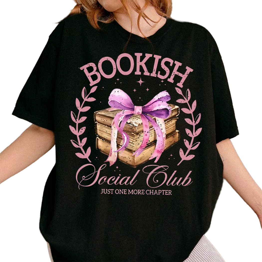 Coquette Bookish Social Club Just One More Chapter Shirt, Gift for Book Lover