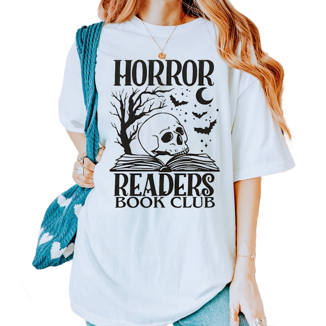 Skull Horror Readers Book Club Shirt, Bookish Gift, Retro Reading Shirt