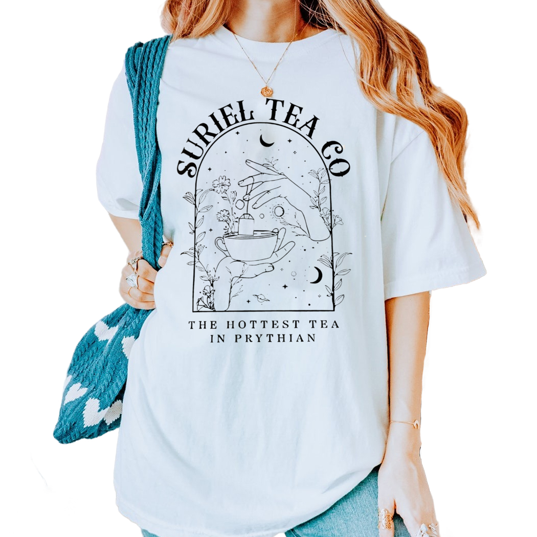 Vintage House Of Wind Book Suriel Tea Co Hottest In Prythian Shirt, Sarah J Maas Merch, A Court of Thorns, Bookish Gift