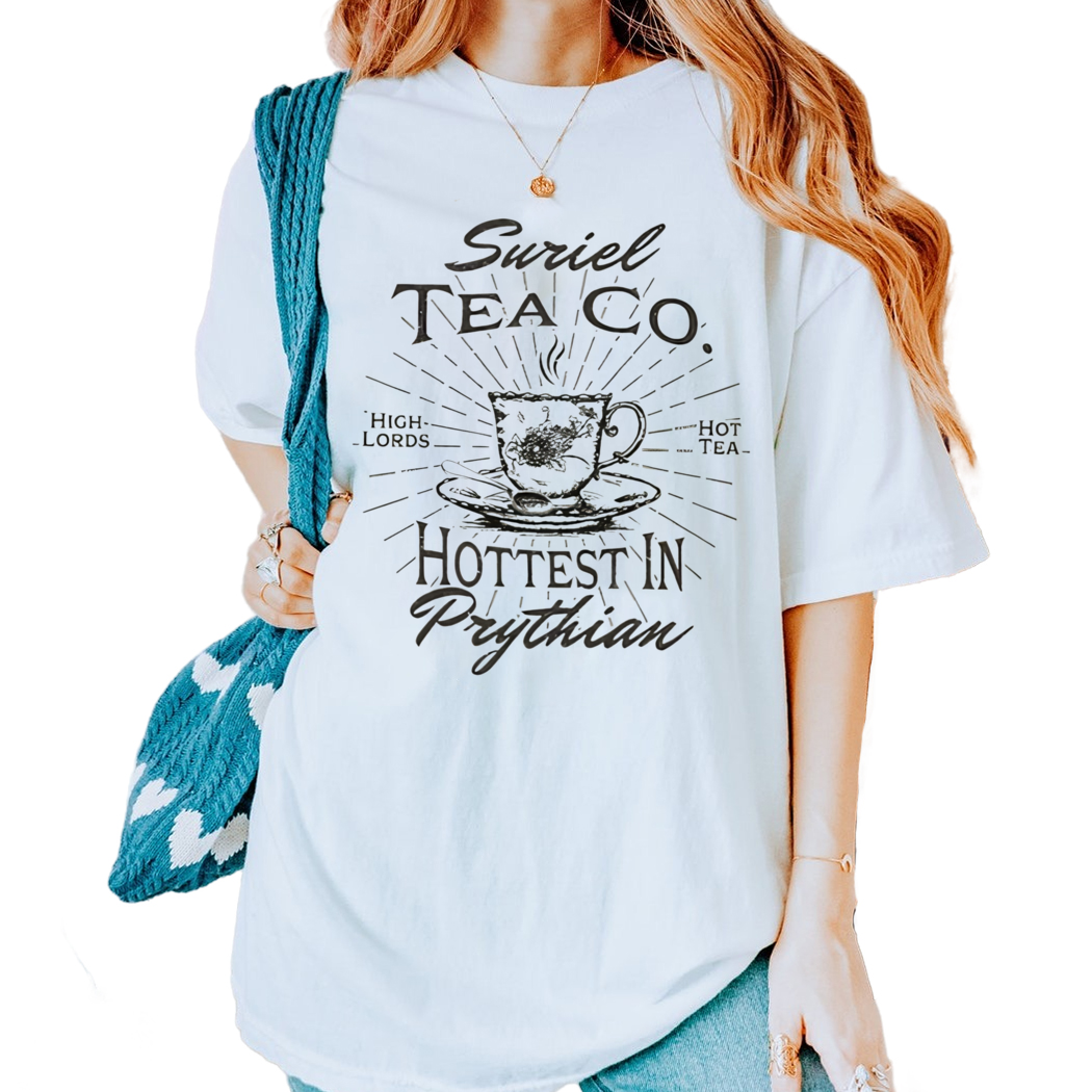 Vintage Suriel Tea Co Hottest In Prythian Shirt, Sarah J Maas Merch, A Court of Thorns, Bookish Gift