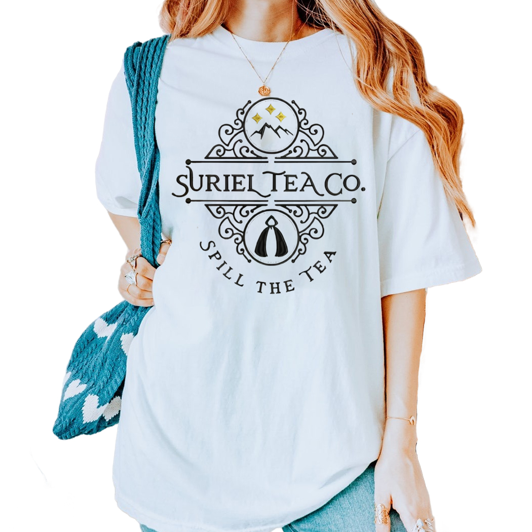 Vintage Suriel Tea Co Spill The Tea Novel Shirt, Gift for Book Lover