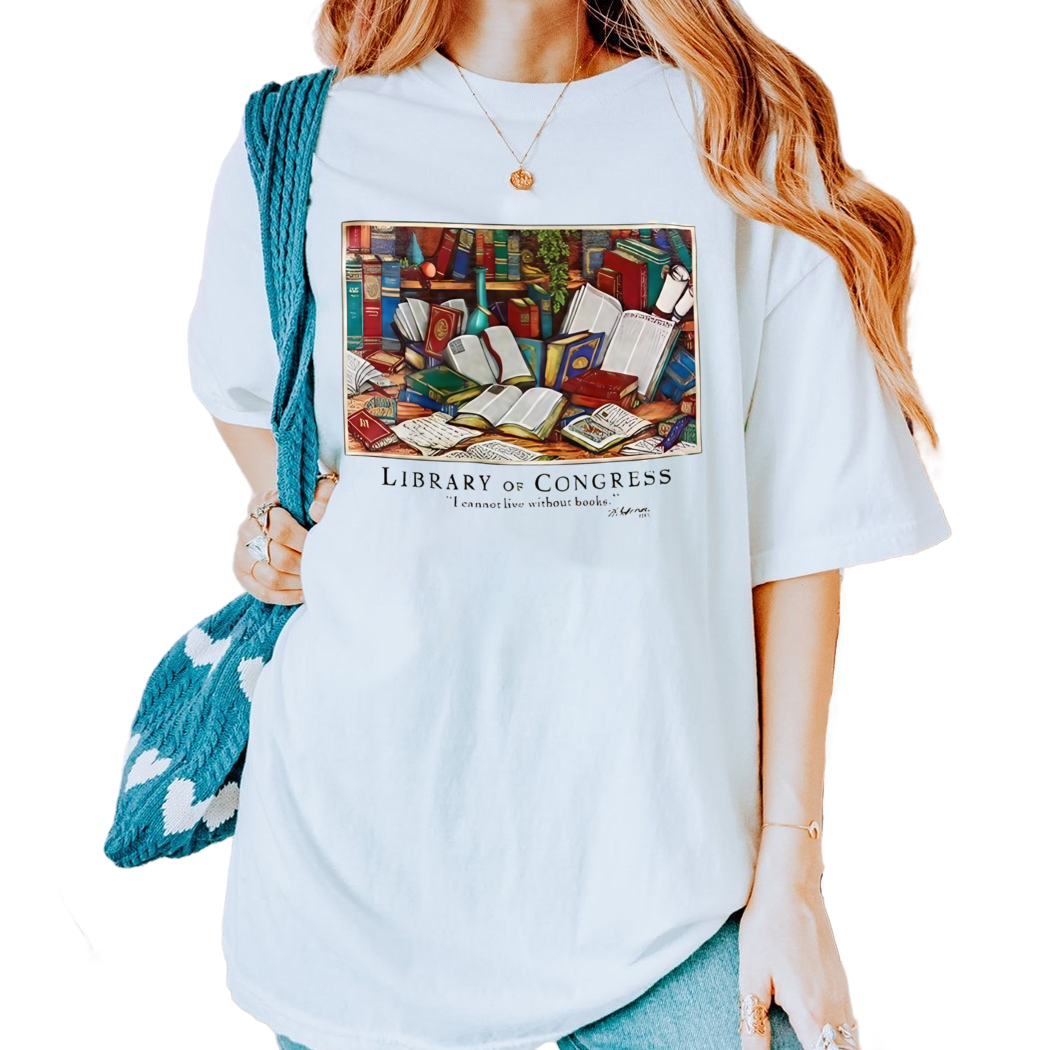 Library Or Congress Books On Desk Shirt, Reading Shirt, Gift for Book Lover