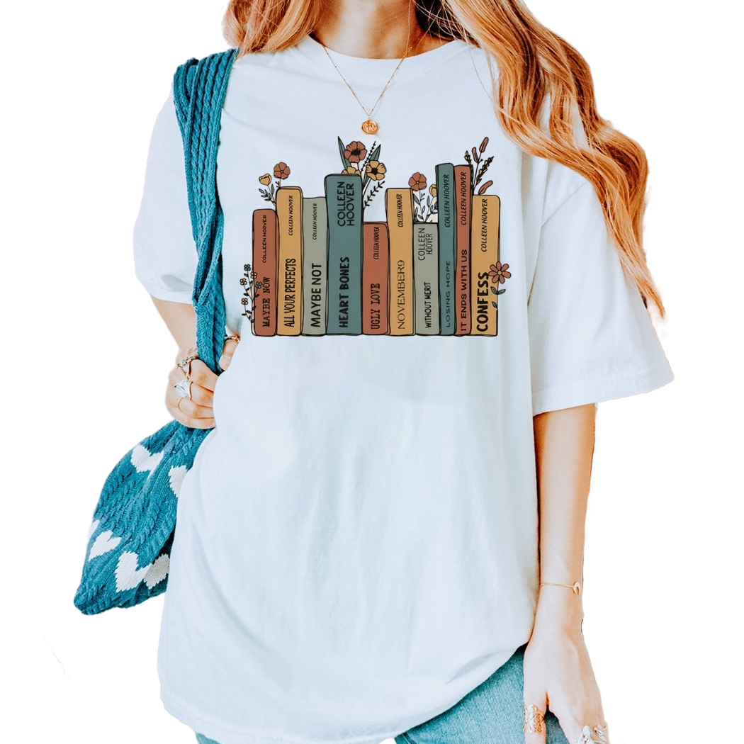 Colleen Hoover Book Stack Shirt, Librarian Shirt, Reading Shirt