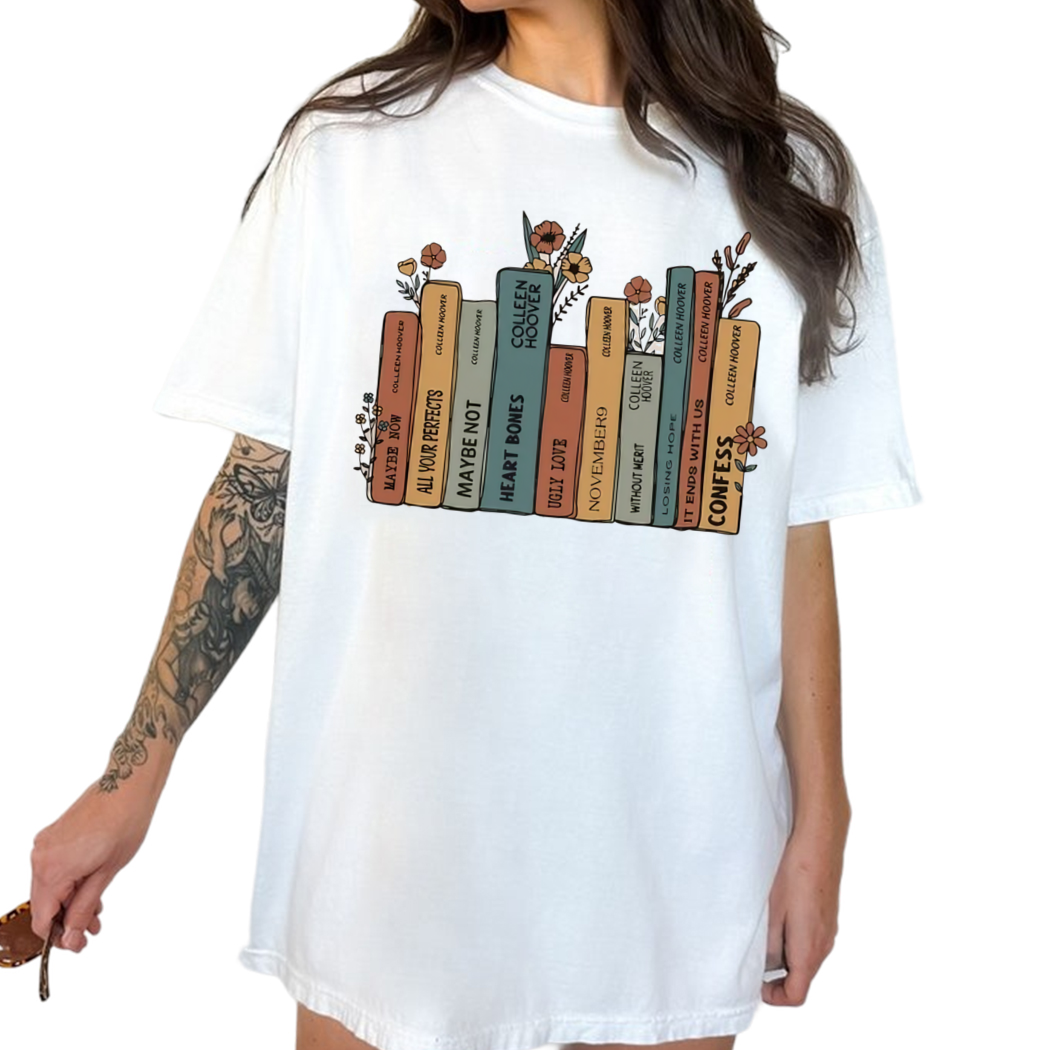 Colleen Hoover Book Stack Shirt, Librarian Shirt, Reading Shirt